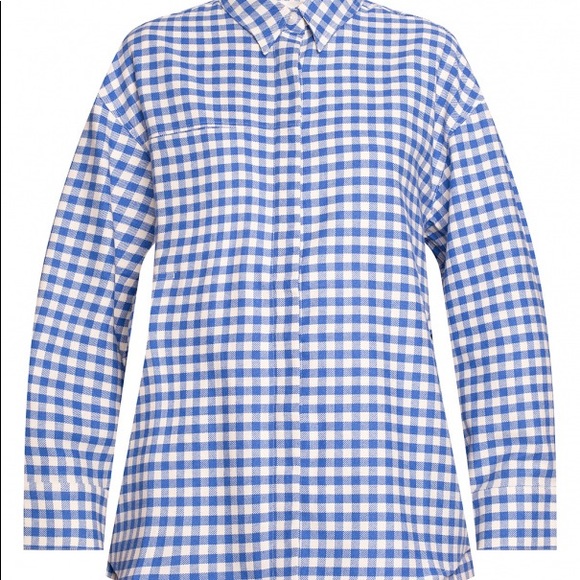 Holzweiler Blue Check Oversized Button Down Shirt - Picture 5 of 9